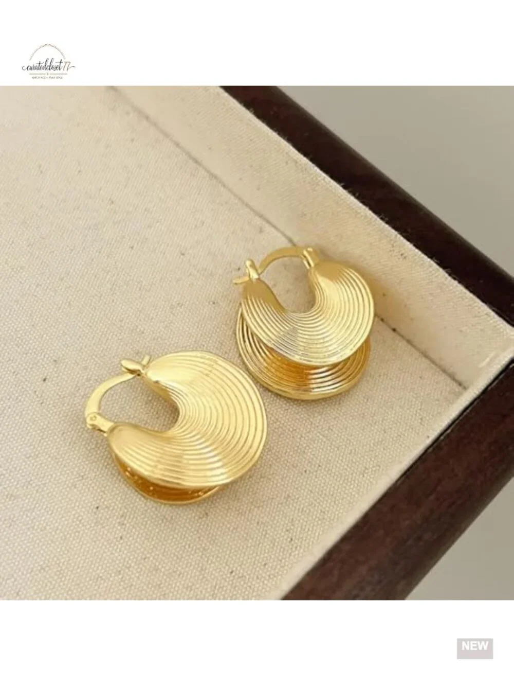 Chunky Geometric Textured Statement Drop Dangle Earrings